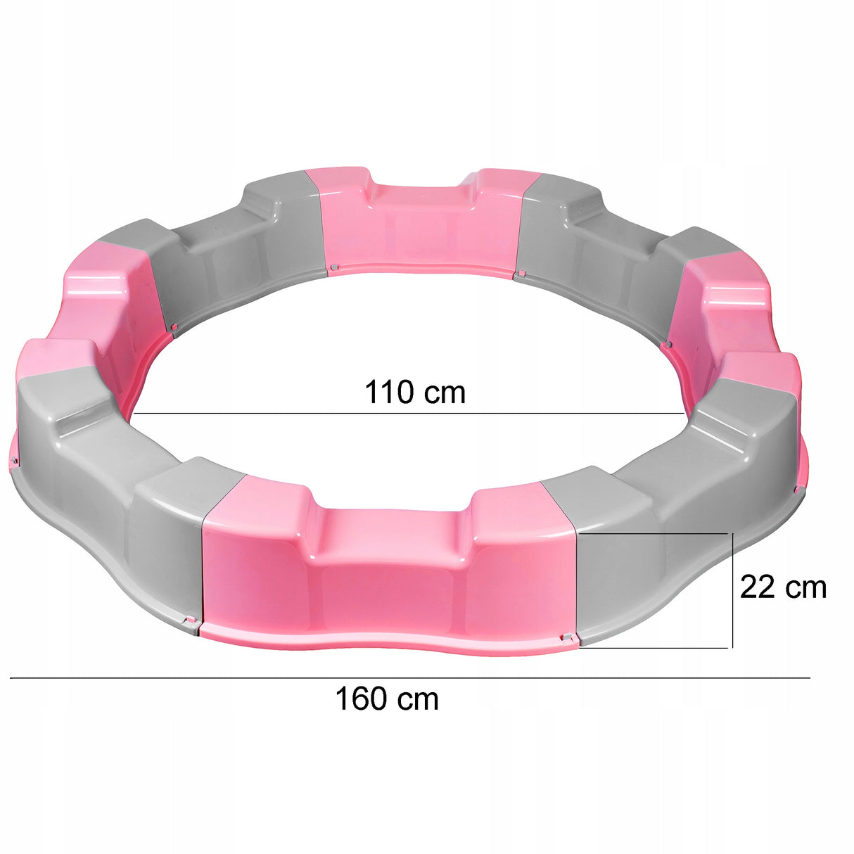 Duża Piaskownica Różowo Szara Plastikowa 12m + GRATIS + Dł 160Cm