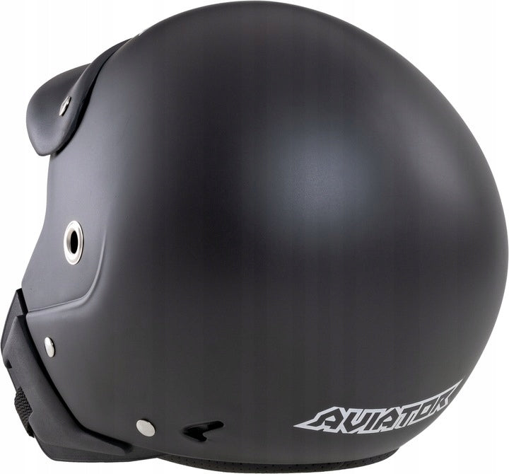 Kask Motocyklowy Młodzieżowy Otwarty Aviator ST M Czarny Mat
