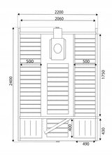 Sauna Ogrodowa z Piecem i Balią 120 cm Szwedzkie Drewno Beczka 240 cm