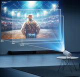 PROJEKTOR RZUTNIK ANDROID TV WIFI FULL HD PRZENOŚNY SMART GŁOŚNIK OBROTOWY