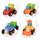 Auta Pojazdy Budowlane Rolnicze Koparka Traktor Autko Wywrotka 4SZT Zestaw