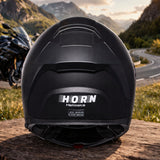 Kask Szczękowy Motocyklowy pod Interkom Blenda Czarny Met Rozmiar XS