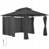 Pawilon Ogrodowy Namiot Elegancki do Ogrodu Altana 3x4x2,7 m Czarny Poves