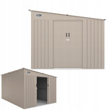 Domek Ogrodowy UNIWERSALNYM Jednospadowym Dachem Antracyt 240x360cm 8,60m²