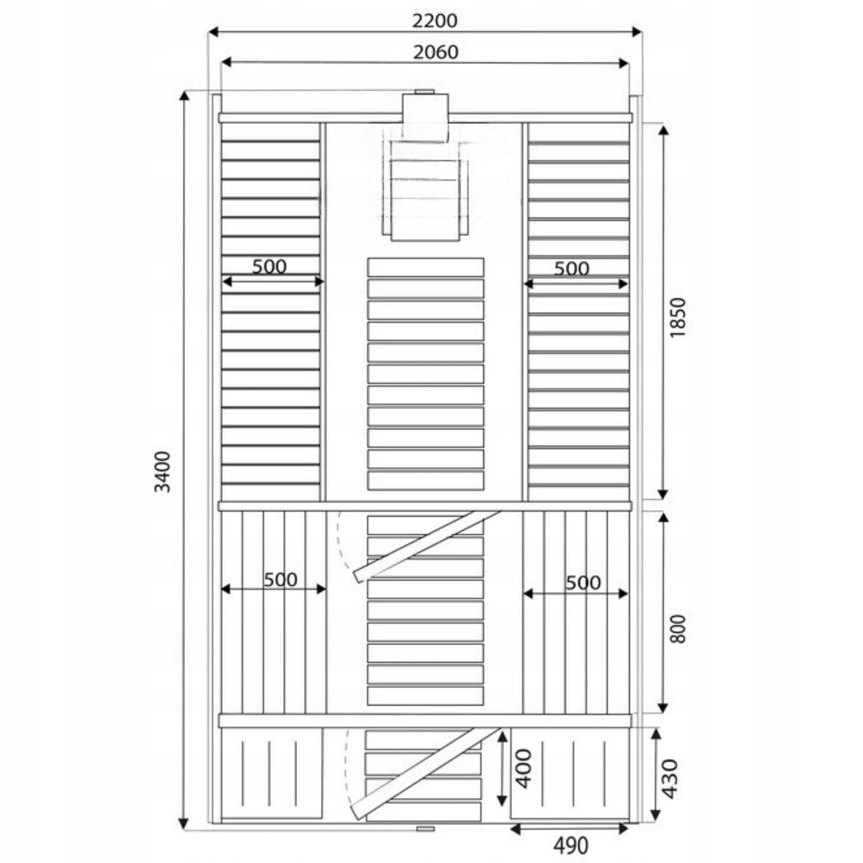 Sauna Ogrodowa z Piecem HARVIA CILINDRO PC90 Beczka 340 cm Zestaw Drewno