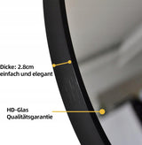 Lustro Okrągłe Industrialne Łazienkowe Salon Czarne 60 cm + KOŁEK GRATIS!