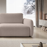 Sofa Rozkładana z Funkcją Spania Pojemnikiem Beżowa 238x103cm Tkanina