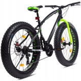 Rower Terenowy FATBIKE Szerokie Opony Stalowa Rama Przerzutki SHIMANO 26"