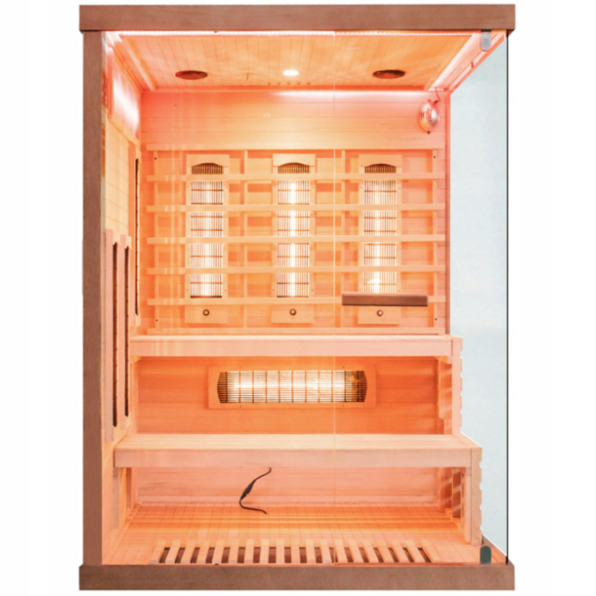 Sauna Trzyosobowa Narożna Domowe Spa na 3 Osoby Brązowa Therma Lux Relaks