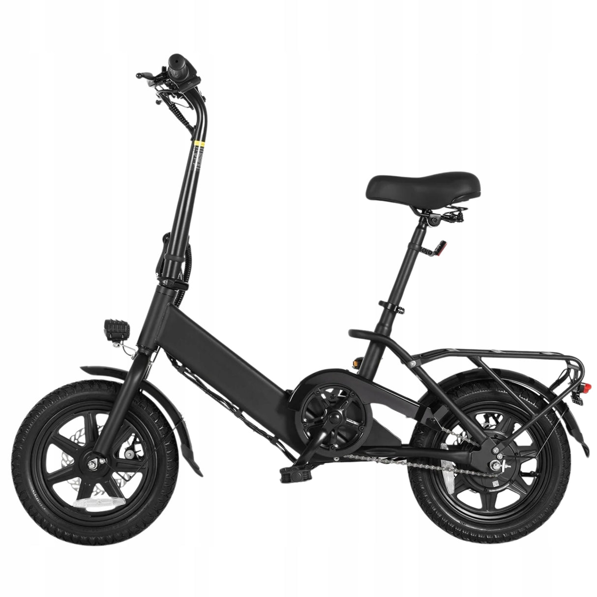 Rower Elektryczny Składany Lekki Miejski Koło 14" Cal 250W 36V 7.5Ah Czarny