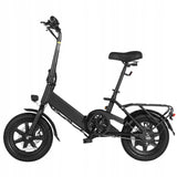 Rower Elektryczny Składany Lekki Miejski Koło 14" Cal 250W 36V 7.5Ah Czarny