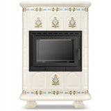 Piec Kominek Kaflowy Ceramiczny Koza 13kW Piecyk Beżowy Obudowa Kominkowa