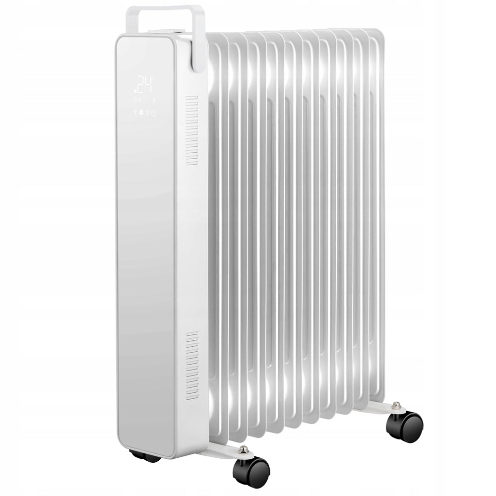 Grzejnik Elektryczny Energooszczędny Olejowy 11 Żeber 2500 W z Termostatem