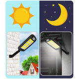 LAMPA SOLARNA LED Z CZUJNIKIEM RUCHU I ZMIERZCHU ZEWNĘTRZNA + PILOT 600W