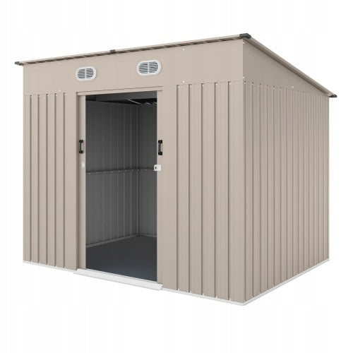 Domek Ogrodowy UNIWERSALNYM Jednospadowym Dachem Antracyt 252x191cm 4,37m²