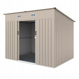 Domek Ogrodowy UNIWERSALNYM Jednospadowym Dachem Antracyt 252x191cm 4,37m²