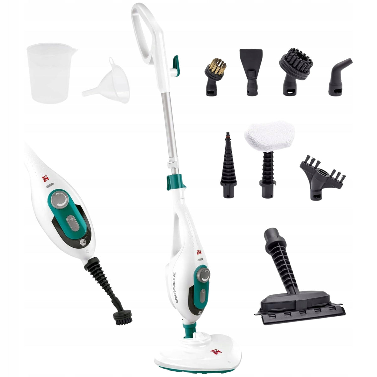 Mop Parowy Biały/Czarny 380 ml Di4 Multi10 Max Biały 10w1 1500W 380 ml