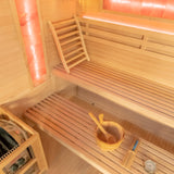 Sauna Narożna Osobowa Narożna Przeszklona na Cztery Osoby Czarna Fińska