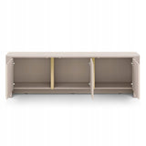 Szafka RTV Zaokrąglone Kształty Nowoczesny Design Cashmere Gold 168x39 cm