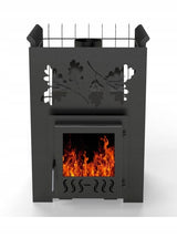 Sauna Ogrodowa z Piecem na Drewno od Wewnątrz Quadro 240cm Szwedzkie Drewno