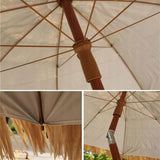 DUŻY PARASOL PLAŻOWY BALKONOWY OGRODOWY HAWAJSKI ŁAMANY TARAS PLAŻĘ 150CM