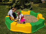 Duża Piaskownica Żółto Zielona Plastikowa 12m + Dł 160Cm + GRATIS Zabawki