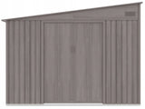 Duży Domek Narzędziowy Ogrodowy Jednospadowy Dach Szary 279x321cm Stalowy