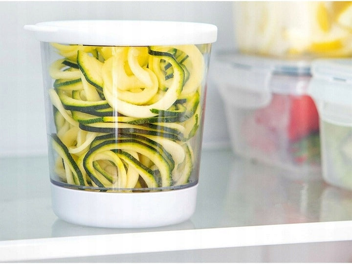 Ręczna Krajalnica Spiralna Temperówka Do Warzyw Owoców Z Pojemnikiem 400ml