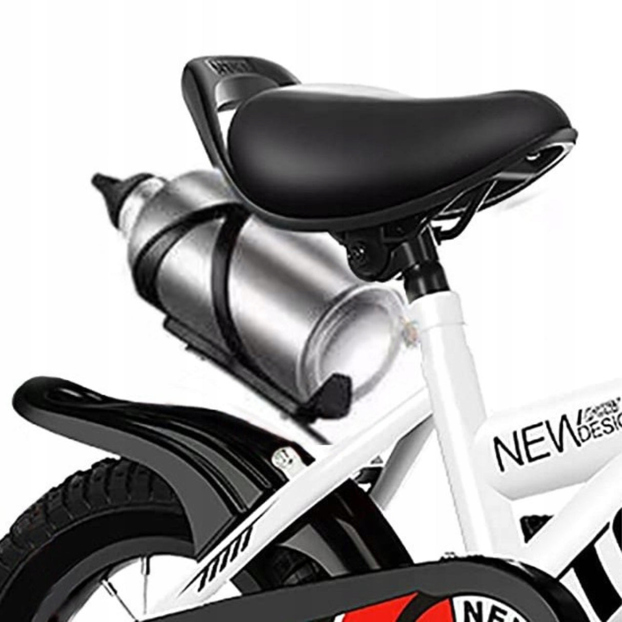 Rower Dziecięcy Rowerek 12" Cal BMX + Kosz Bidon Prowadnik Kółka Boczne LED
