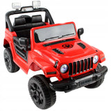 JEEP LT Off Road 4x4, Auto na Akumulator 4 Amortyzatory Czerwony 12V 7Ah