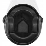 Kask Motocyklowy Elegancki Premium Czarna Skóra Nox Czarny XL