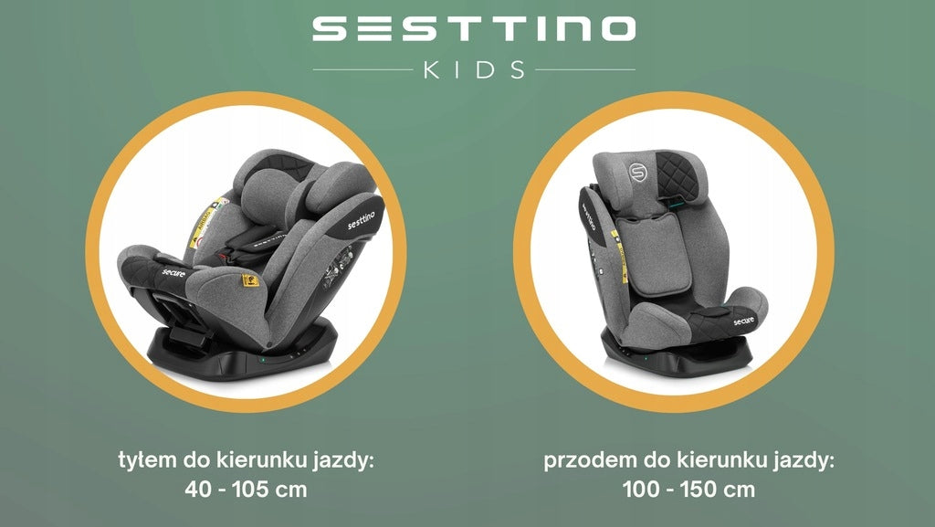 Fotelik Samochodowy Szary Regulowany 0-36 KG POVES Nosidełko dla Dziecka