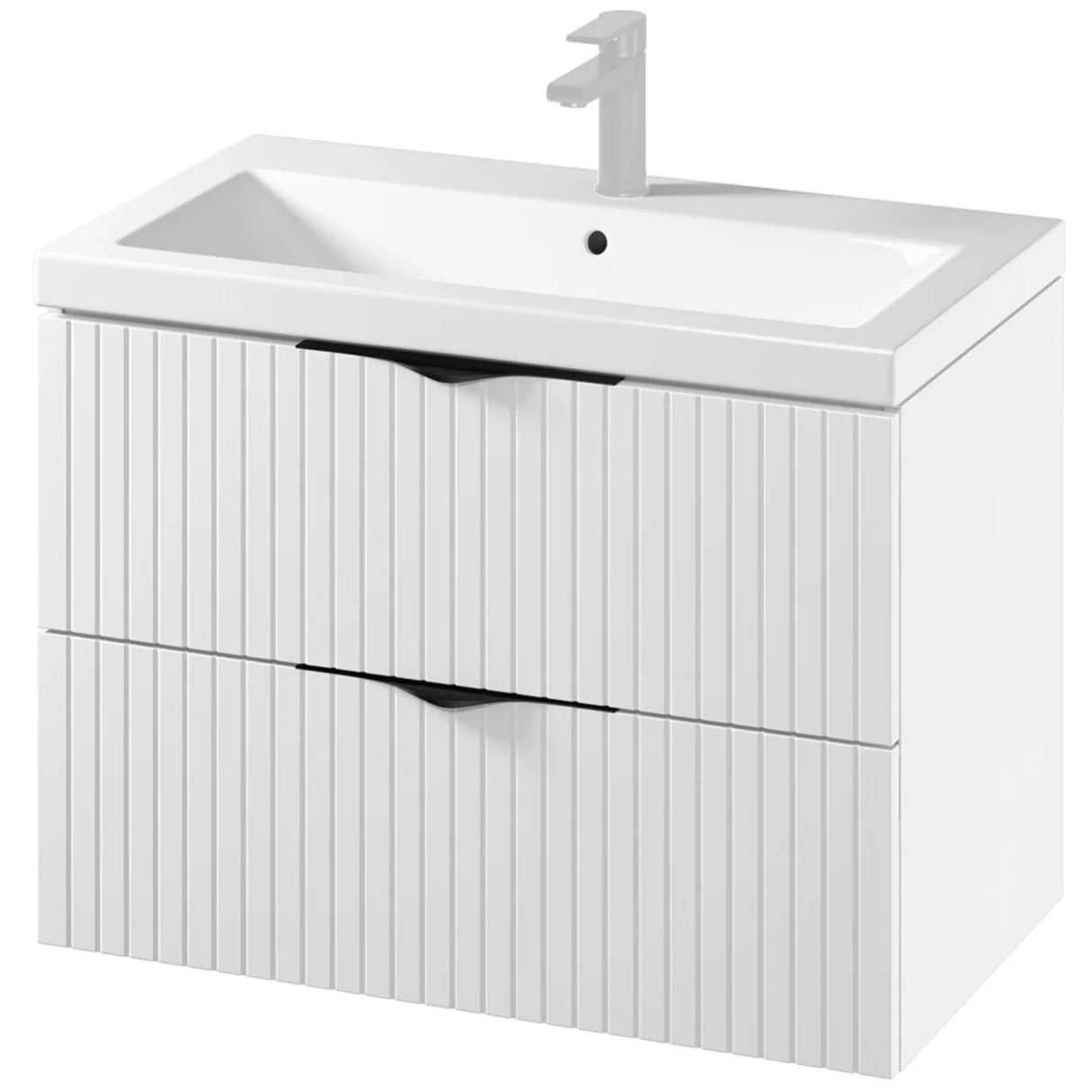 Zestaw Łazienkowy Szaflka Łazienkowa + Umywalka Komplet Biały 80 cm