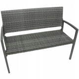Ławka Ogrodowa Parkowa Sanremo 970208 Rama Aluminiowa 116x60x87cm do Ogrodu