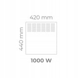 Grzejnik Elektryczny Termostat Programator Ścienny Przenośny Biały 1000W