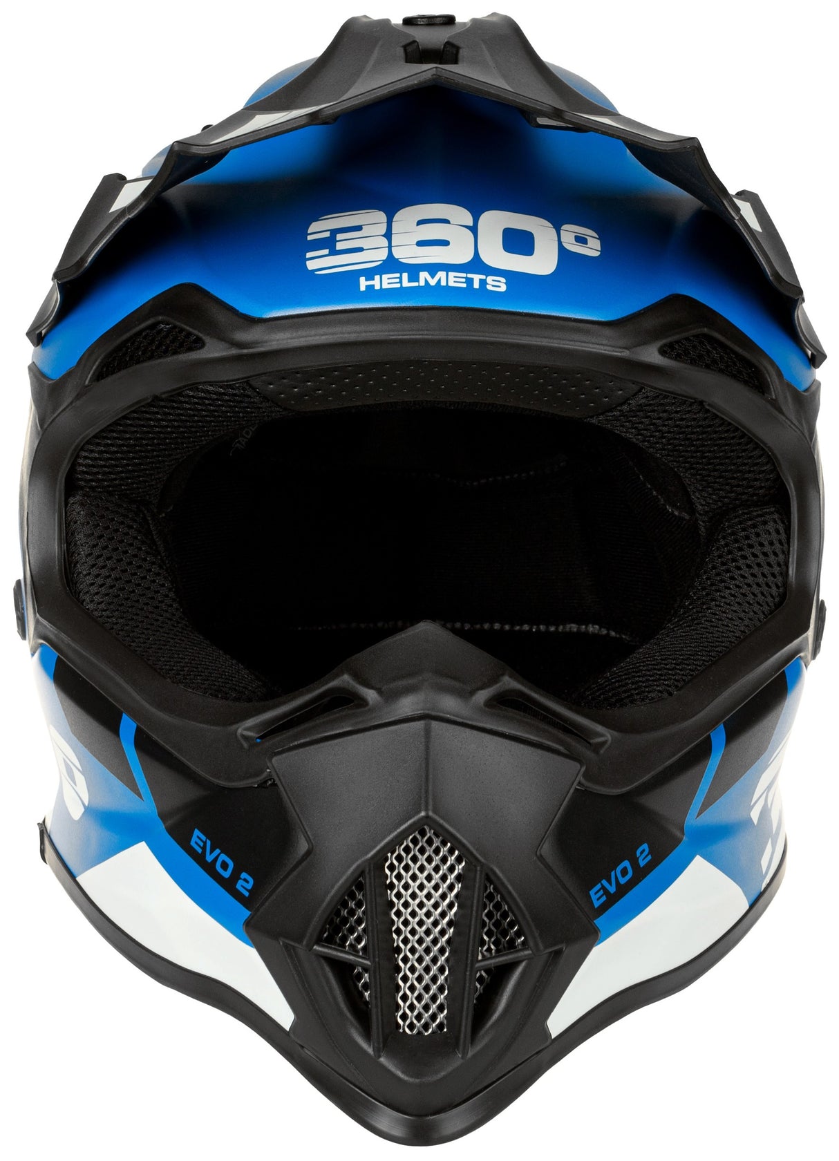 Kask Cross Enduro M Homologacja EU Lekki MTB Quad Daszek Niebieski