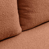 Sofa Zaokrąglony Kształt z Funkcją Spania Pojemnikiem Miedziana 212x100