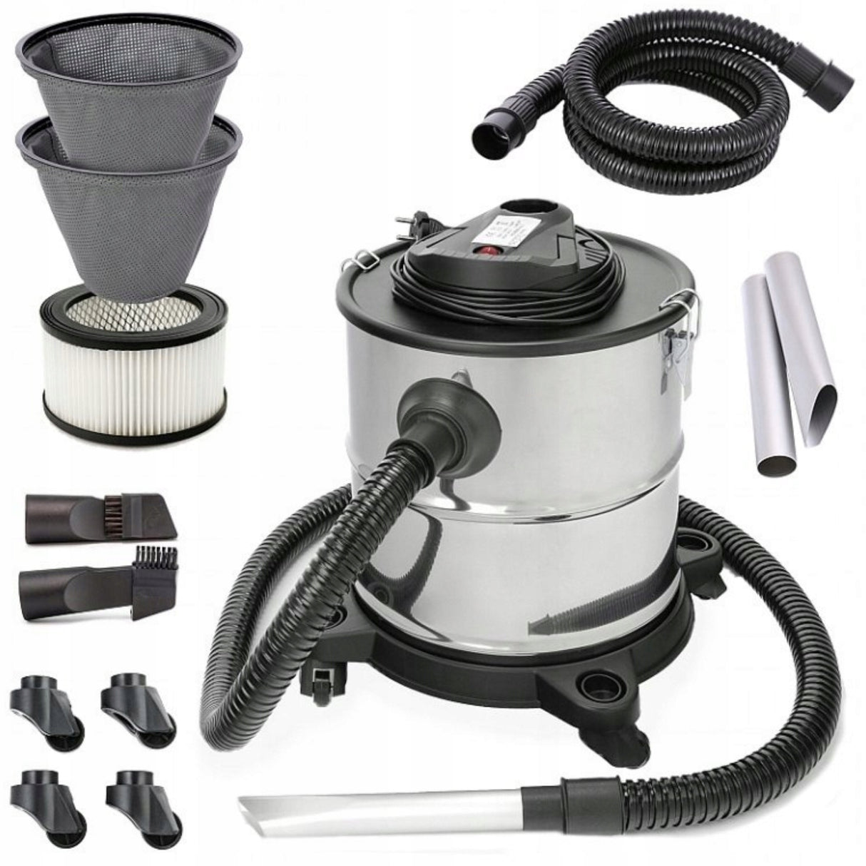 Odkurzacz Kominkowy Do Popiołu Pieca 1650W z HEPA + Dmuchawa + Zbiornik 20L