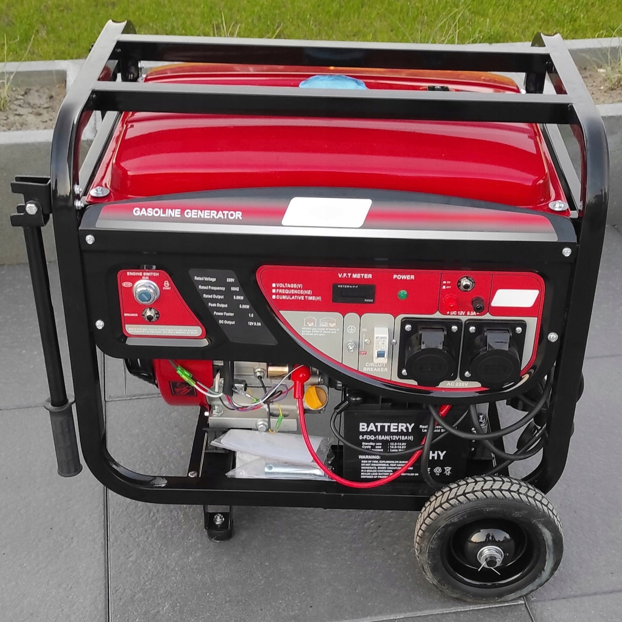 Agregat Generator Prądu Benzynowy Jednofazowy Przenośny 5500W 13KM AVR 25L