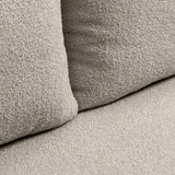 Sofa Zaokrąglony Kształt z Funkcją Spania Pojemnikiem Brązowoszara 212x100