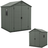 Domek Narzędziowy Wodoodporny Solidny Prosty Montaż 6x6 182x190cm Szary
