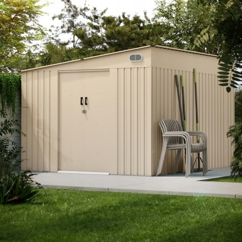 Domek Ogrodowy UNIWERSALNYM Jednospadowym Dachem Antracyt 247x311cm 7,19m²