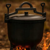 Kociołek Myśliwski Żeliwny Garnek Węgierski na Ognisko Grill 10L Pojemności