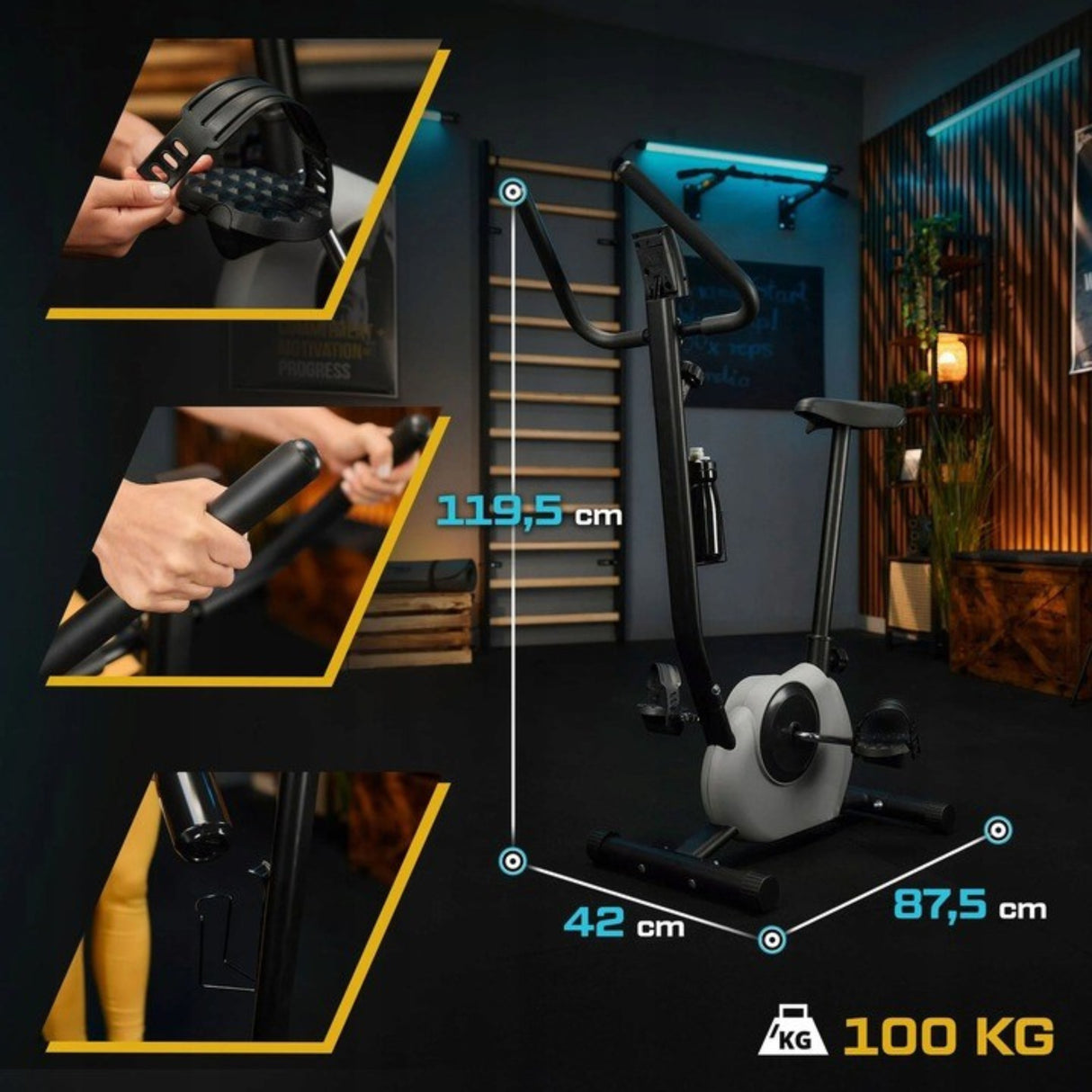 Rowerek Stacjonarny Treningowy Domowy do Ćwiczeń Rower Fitness do 100 Kg
