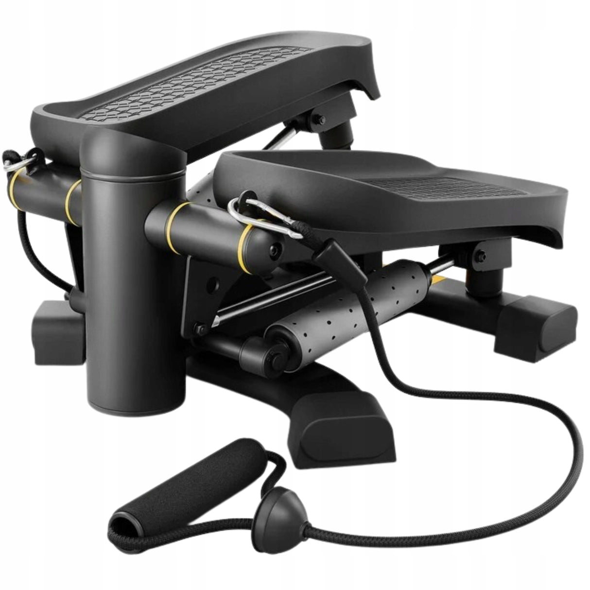 Stepper do Ćwiczeń Skrętny Fitness z Linkami Step Licznikiem 2w1 Czarny