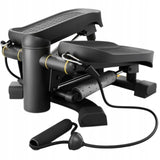 Stepper do Ćwiczeń Skrętny Fitness z Linkami Step Licznikiem 2w1 Czarny