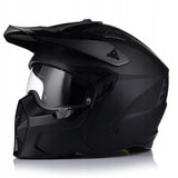 Kask Motocyklowy Predatora Daszek + 2xSzyba Czarny Mat XS 4w1 Vito