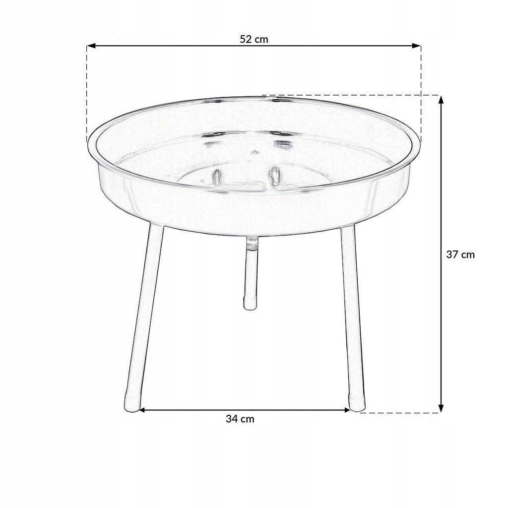 Grill Węglowy Ogrodowy Stabilny Trójnóg Palenisko Ognisko 2w1 160cm