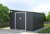 Domek Ogrodowy UNIWERSALNYM Jednospadowym Dachem Antracyt 279x321 cm