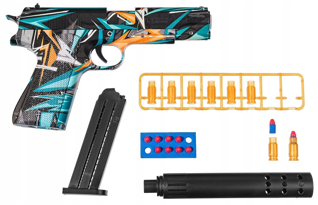 Pistolet na Bezpieczne Naboje Wypadająca Łuska Glock Piankowe Strzałki